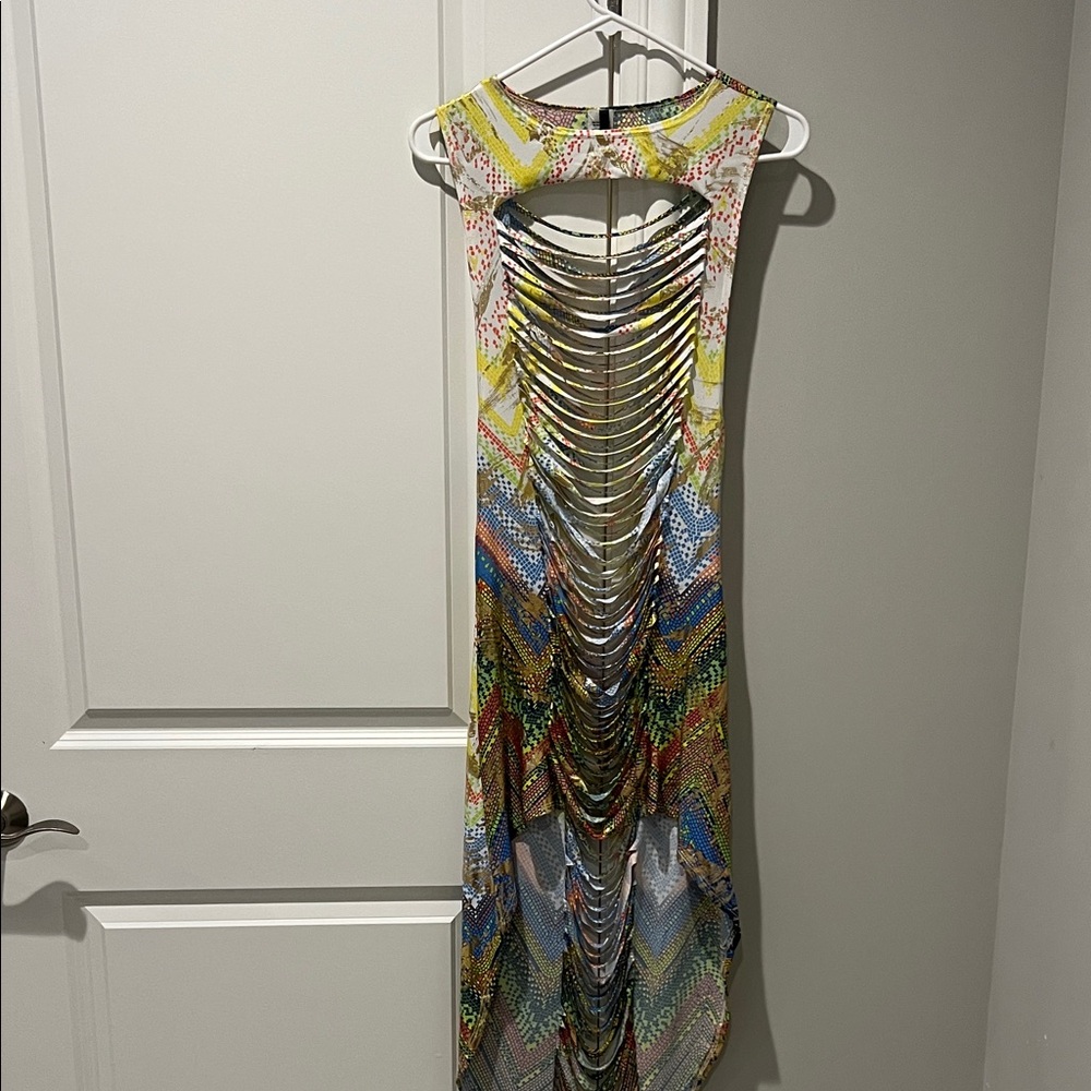 Multicolor Sleeveless Maxi Dress